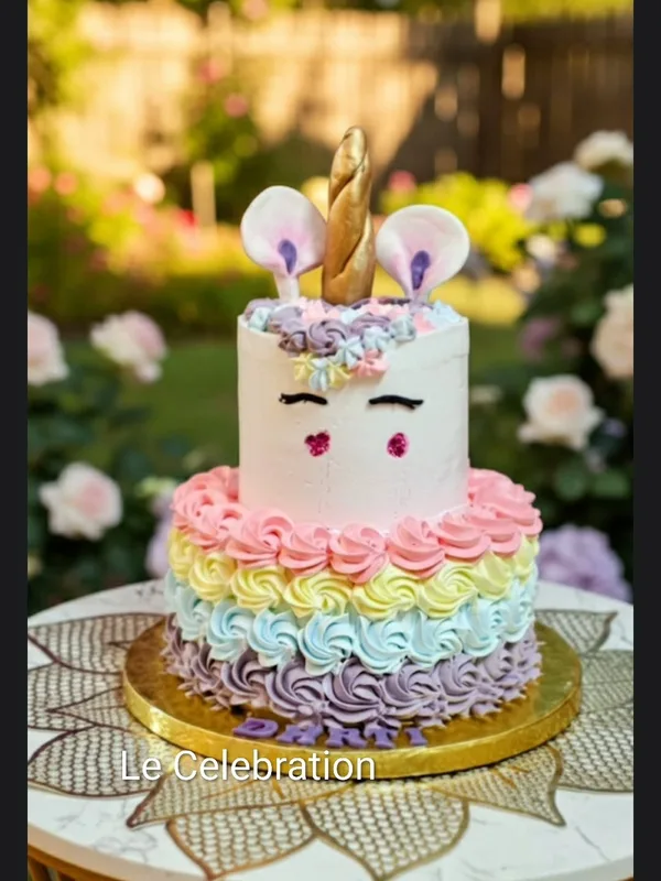 Pastel Rainbow Unicorn Cake