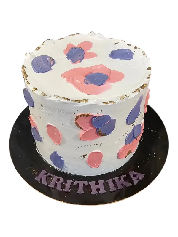 Abstract Painterly Palette Cake
