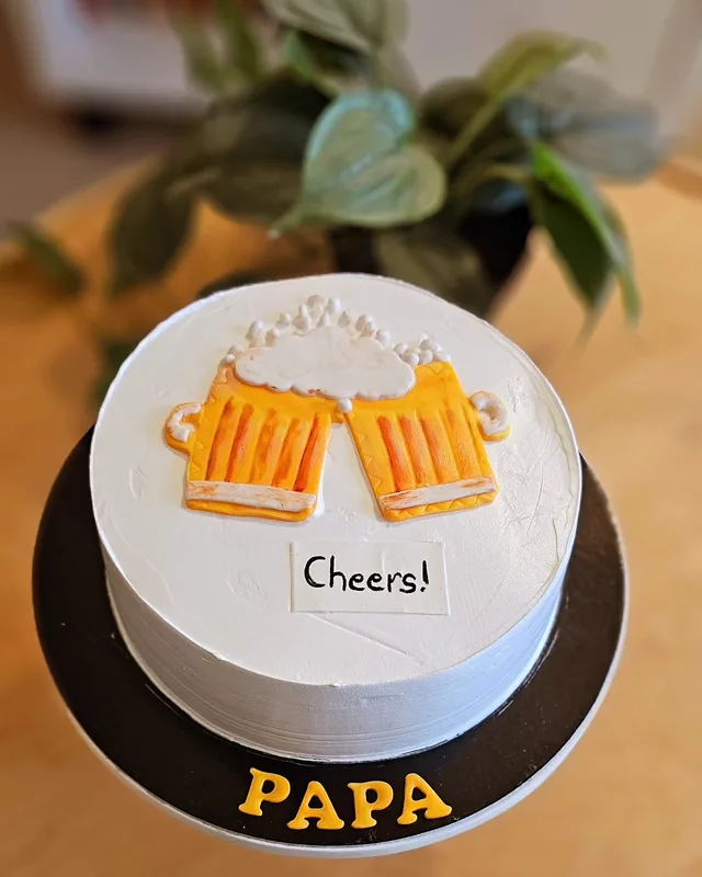 Cheers Papa Beer Mug Cake