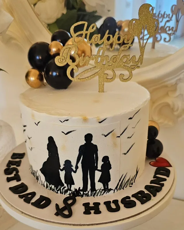 Best Dad and Husband Silhouette Cake