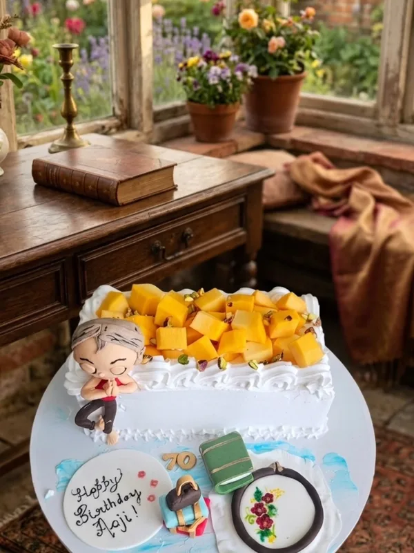 Custom Fresh Mango Milestone Cake