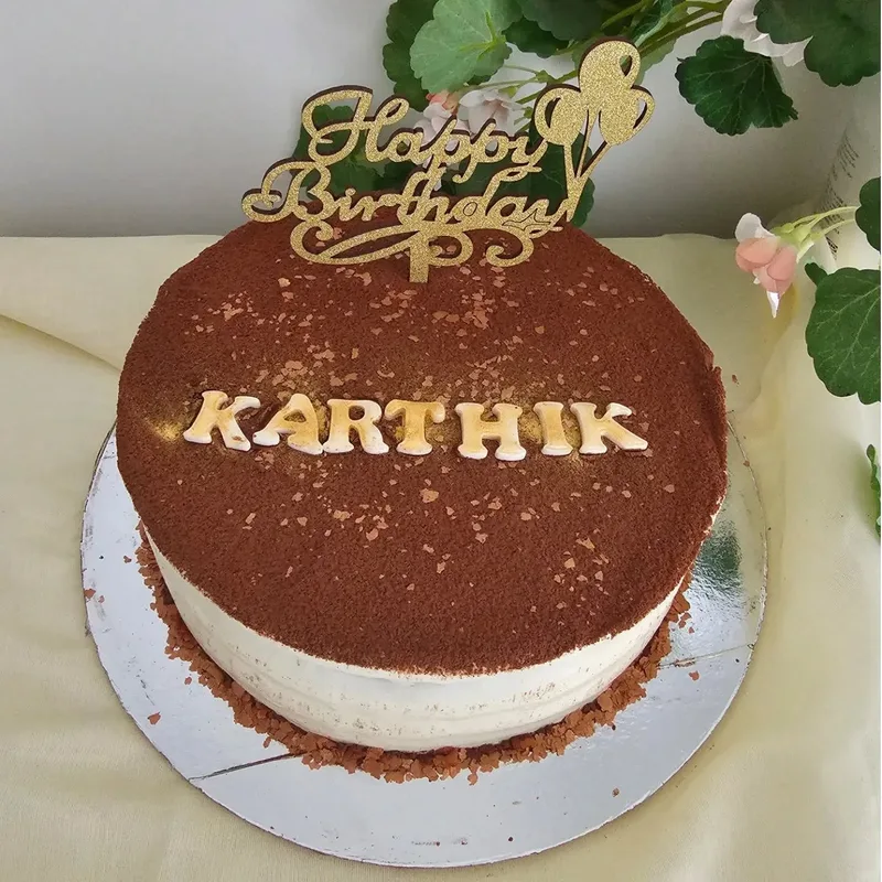 Classic Tiramisu Birthday Cake