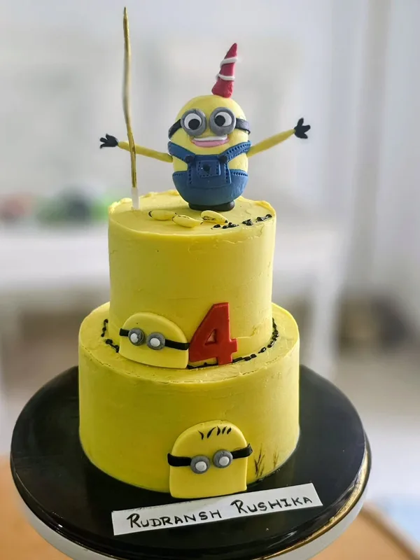 Two-Tier Minion Birthday Cake