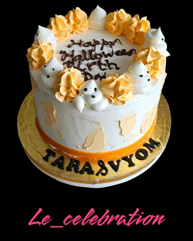 Ghost Halloween Birthday Cake
