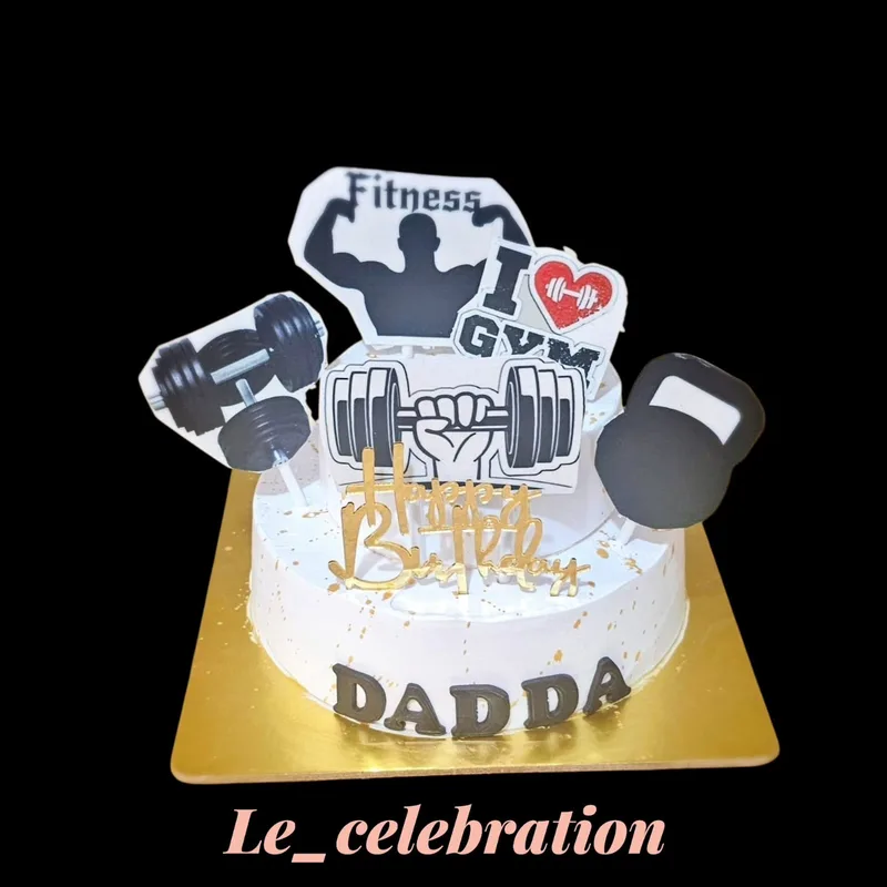 Fitness Gym Theme Birthday Cake