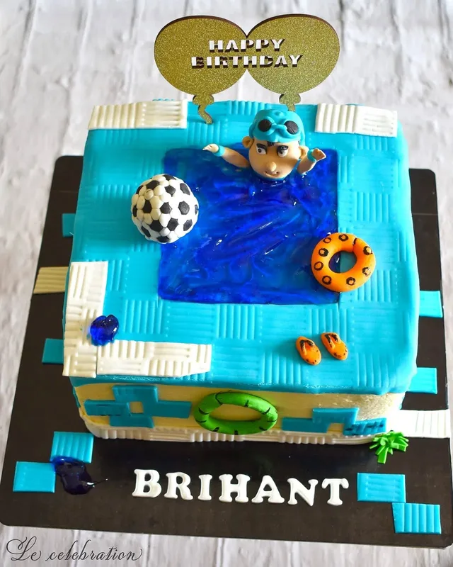 Swimming Pool Theme Cake