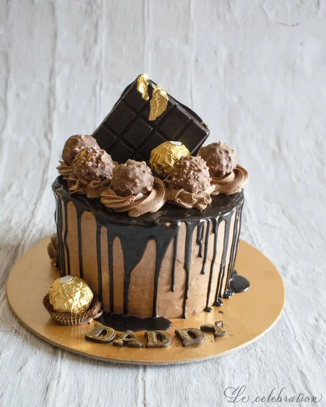Ferrero Rocher Chocolate Drip Cake