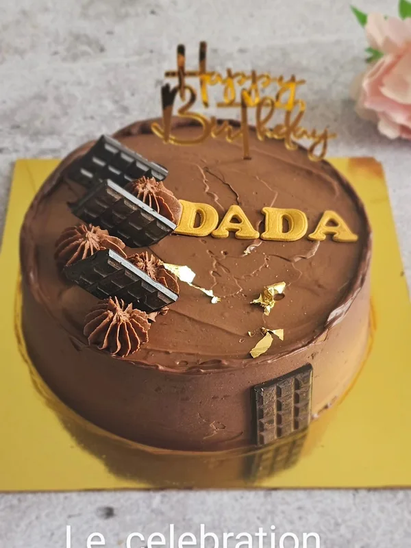 Personalized Chocolate Ganache Cake