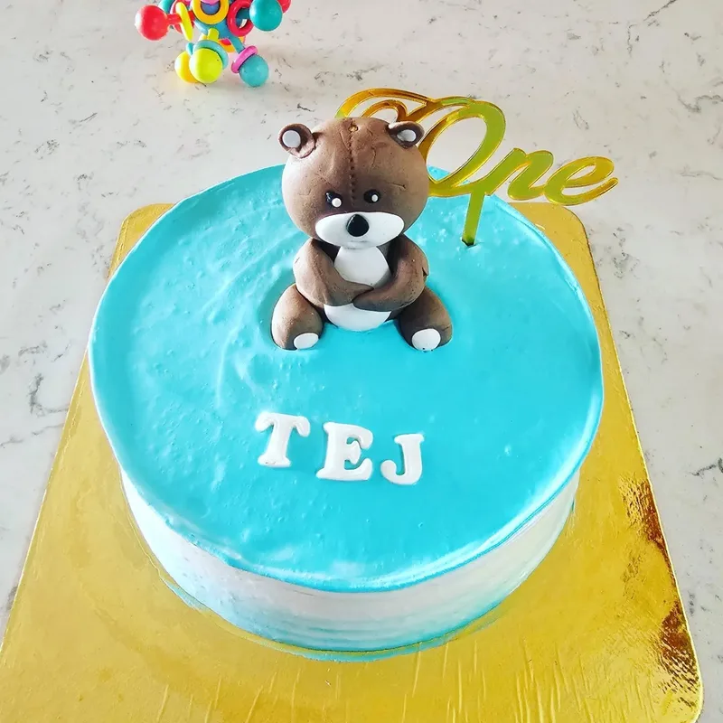 Teddy Bear First Birthday Cake