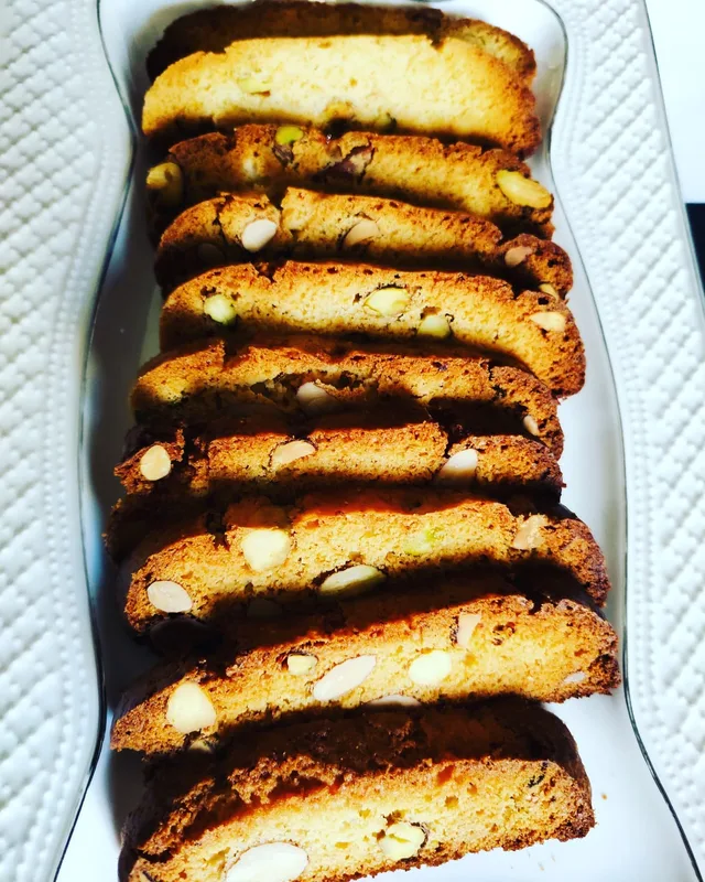 Classic Italian Almond & Pistachio Biscotti