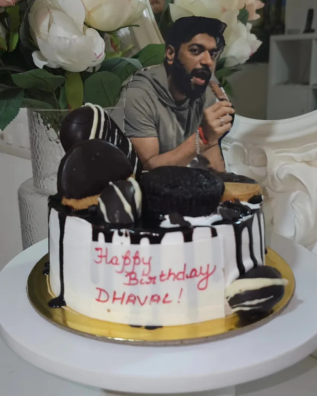 Personalized Photo Drip Cake