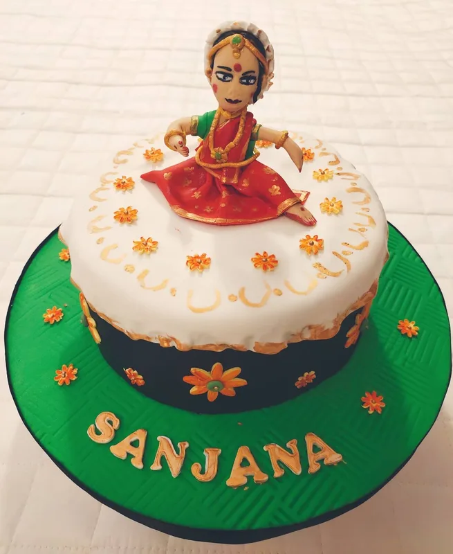 Bharatanatyam Dancer Theme Cake
