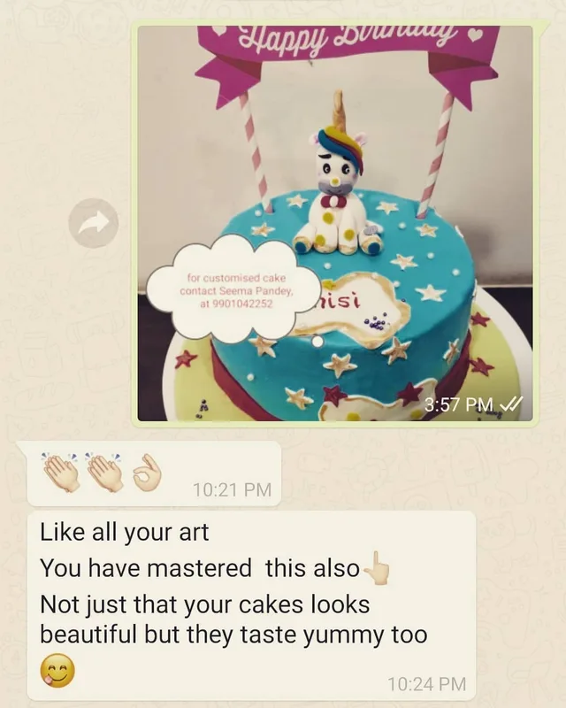 Blue Unicorn Birthday Cake