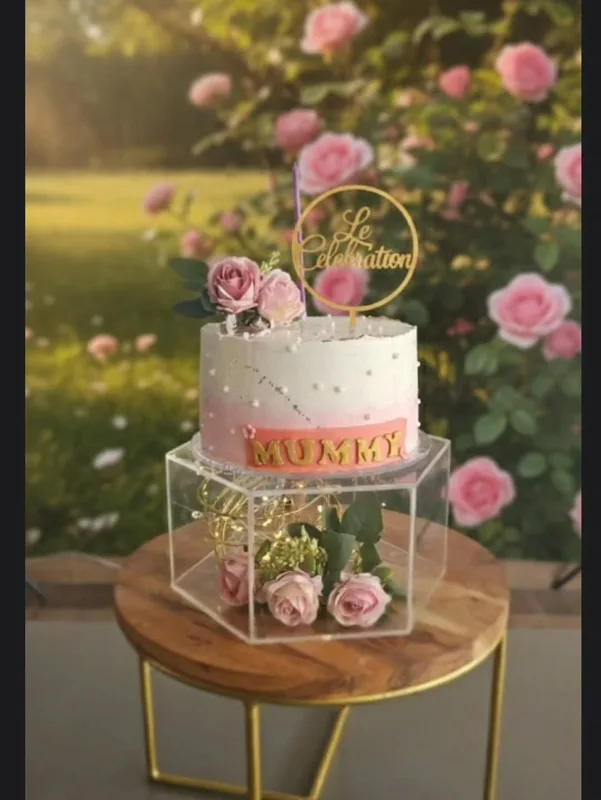Pastel Floral Mummy Celebration Cake