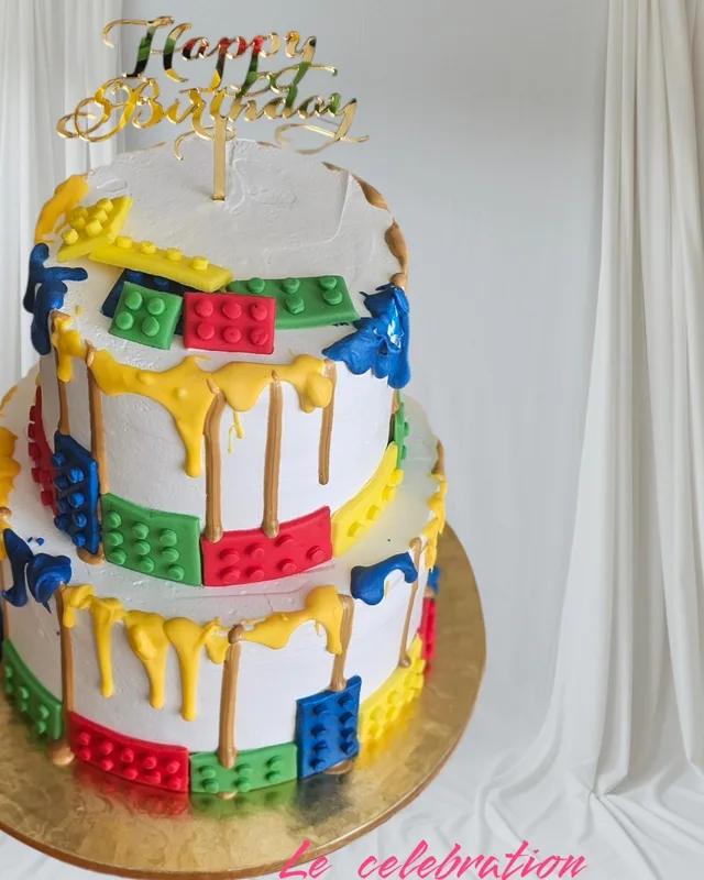 Lego Theme Birthday Cake