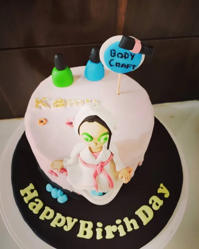 Spa and Salon Theme Fondant Cake