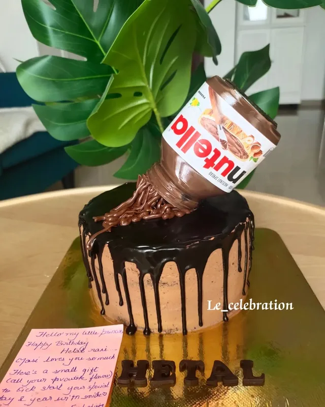 Gravity-Defying Nutella Chocolate Drip Cake